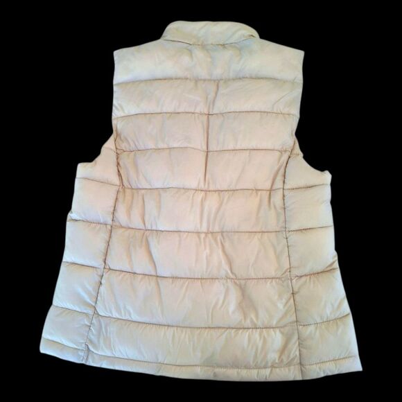 Love Tree Ultra Light Travel Packable Puffer Vest Women's Juniors L Khaki Zip Up - Picture 6 of 16